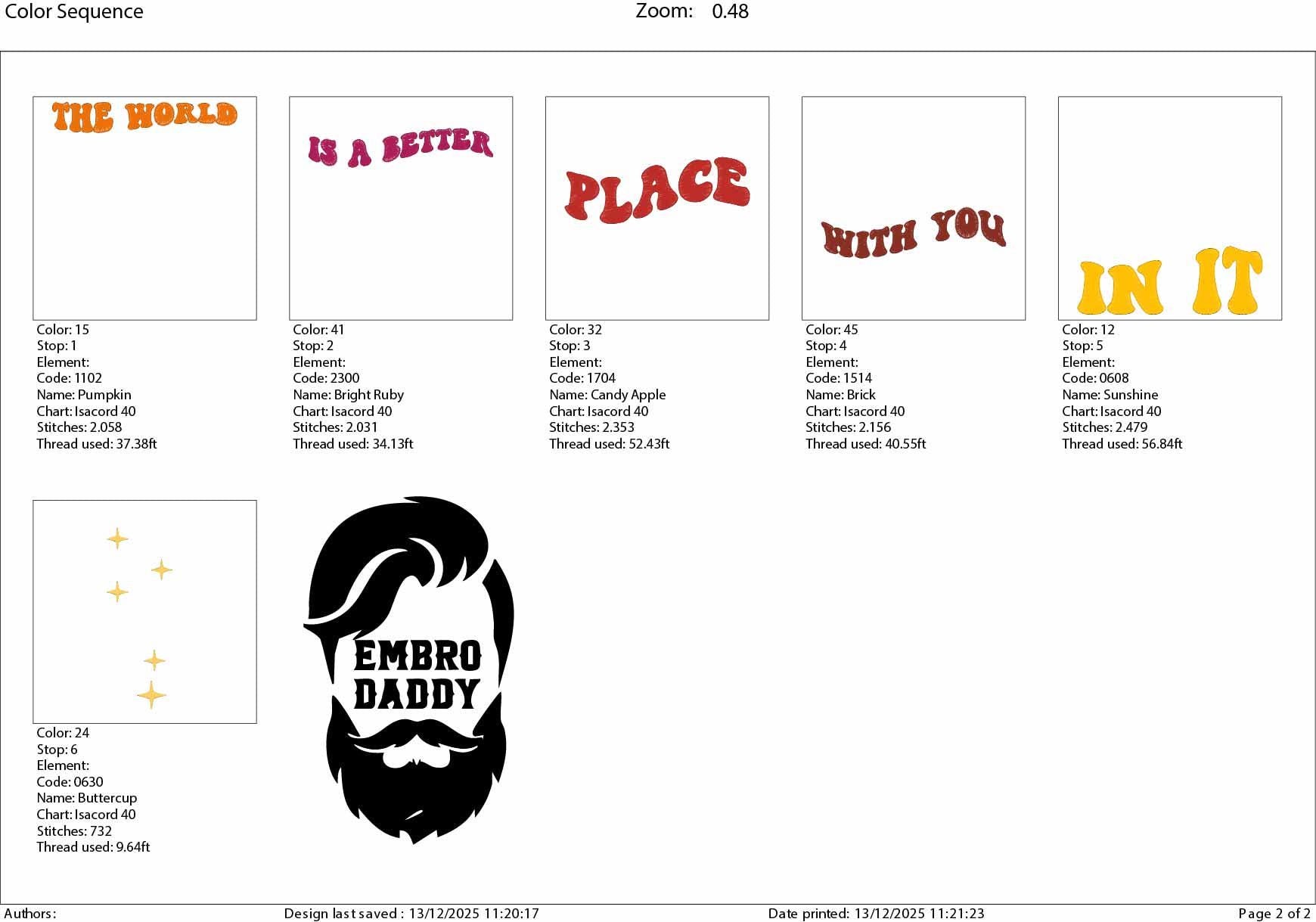 Machine Embroidery files, the world is a better place with you in it, PES, dst, xxx, hus & more