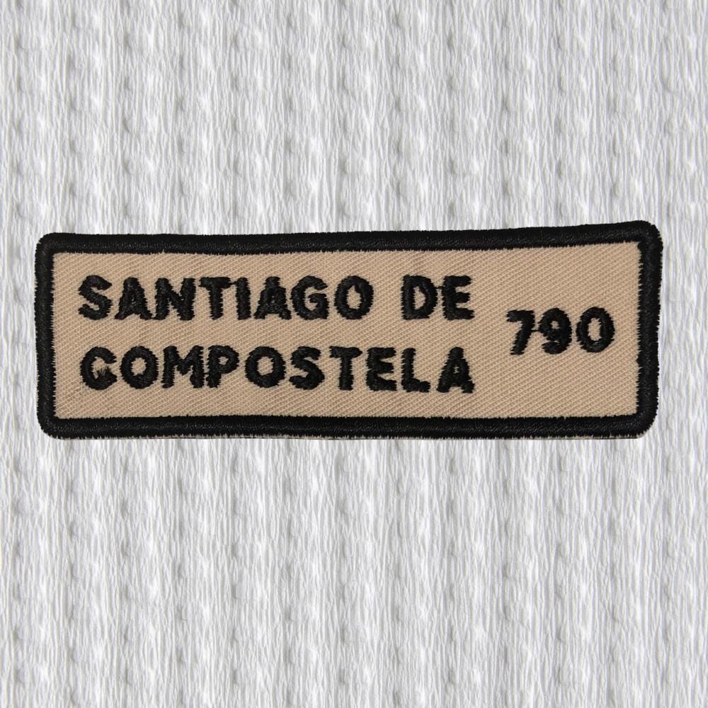 Camino de Santiago Patch Set – Santiago de Compostela 780 & St. Jean Pied de Port Embroidered Pilgrim Badges, Way of Saint James