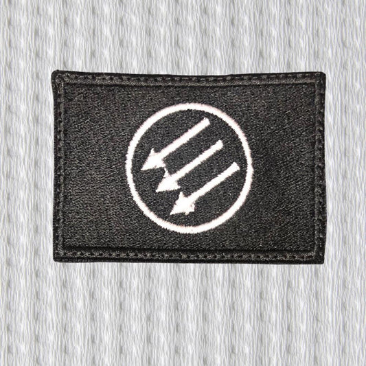 Three Arrows, Flag Embroidered Patch, anti-fascist, social democratic and socialist - Iron-On/Sew-On Badge