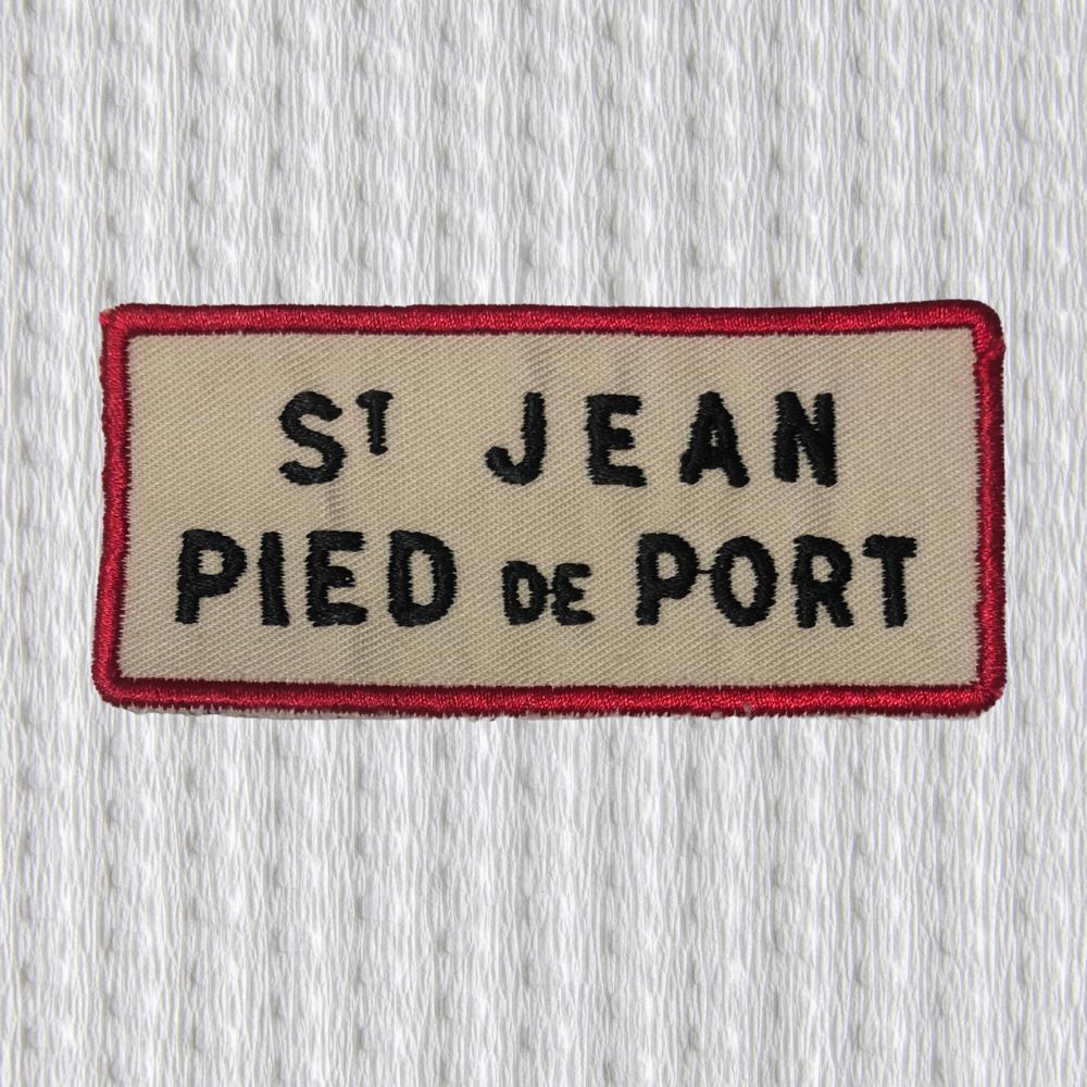 Camino de Santiago Patch Set – Santiago de Compostela 780 & St. Jean Pied de Port Embroidered Pilgrim Badges, Way of Saint James