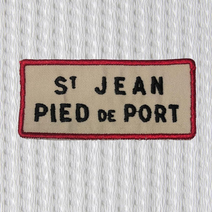 Camino de Santiago Patch Set – Santiago de Compostela 780 & St. Jean Pied de Port Embroidered Pilgrim Badges, Way of Saint James
