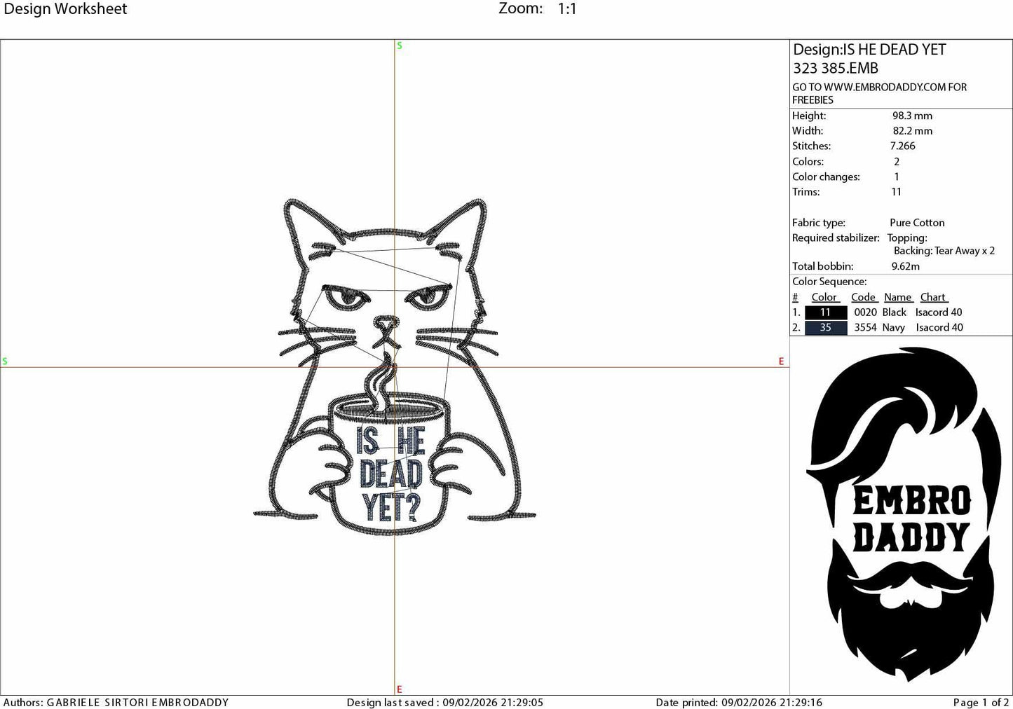 Machine Embroidery files, Is He Dead Yet, Political Cat, Empowerment Feminist, Social Justice, Human Rights, PES, DST, xxx, hus & more