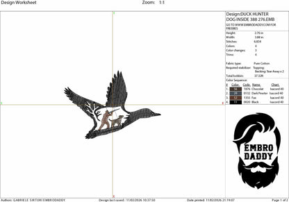 Machine Embroidery files, Duck Hunting, bloodhound, Hunting Season, PES, xxx, hus, dst & more