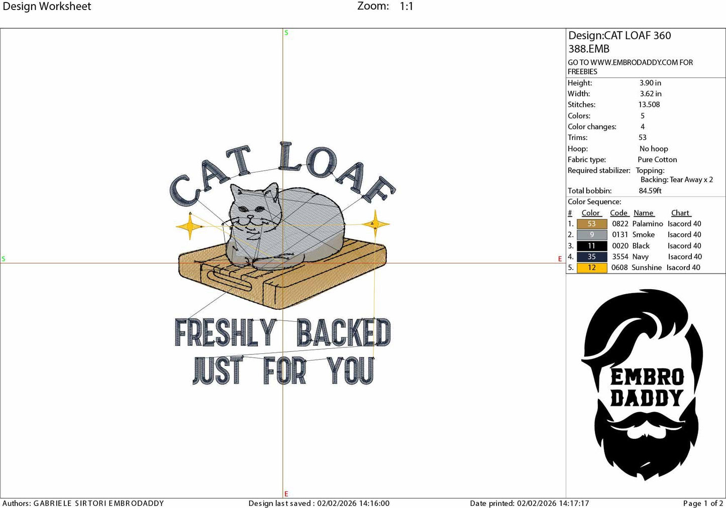 Machine Embroidery files, Cat Loaf, Funny Cat, Funny, Cat, PES, DST, xxx, hus & more