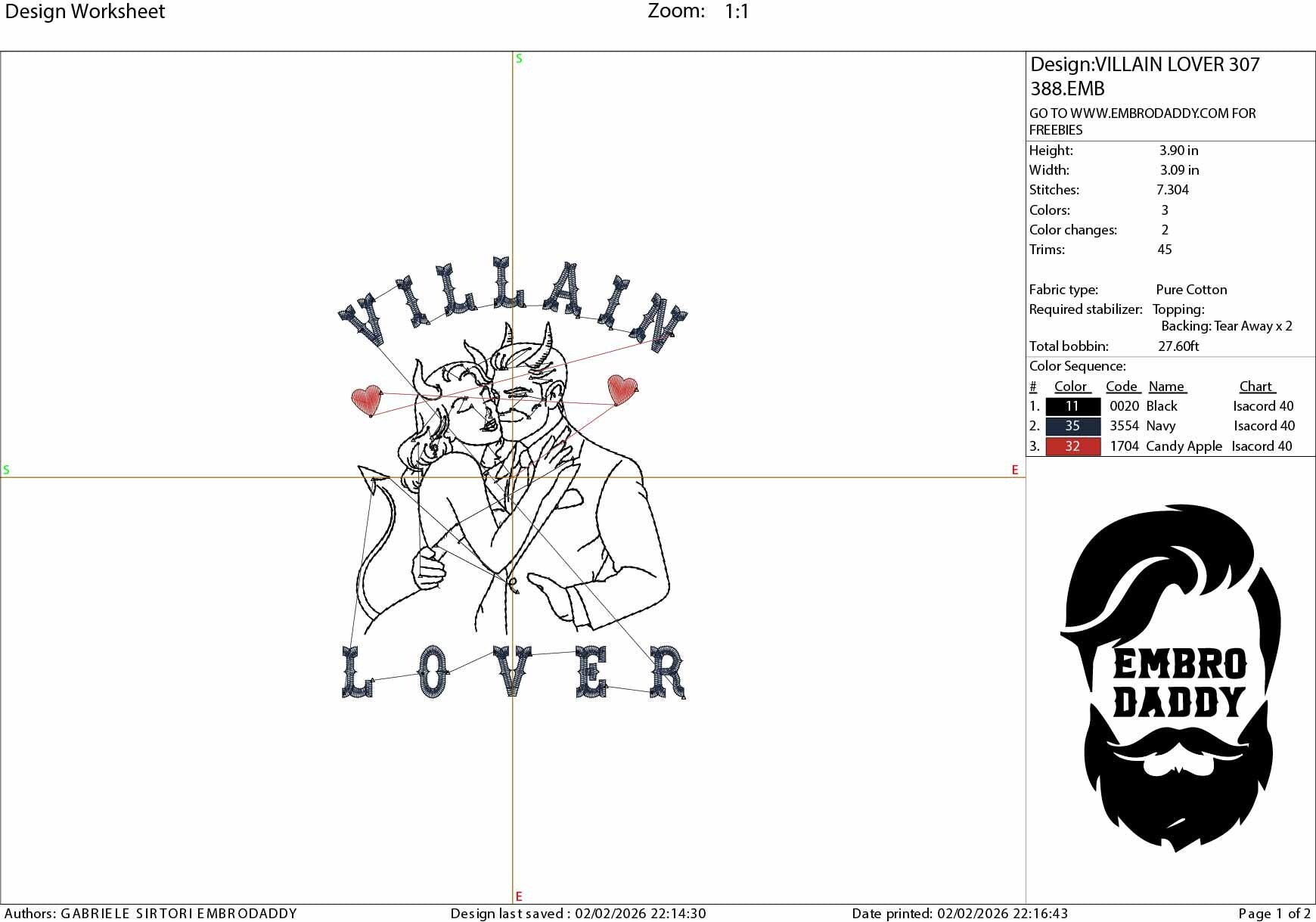 Machine Embroidery files, Villain lover, Retro Design, PES, xxx, hus & more