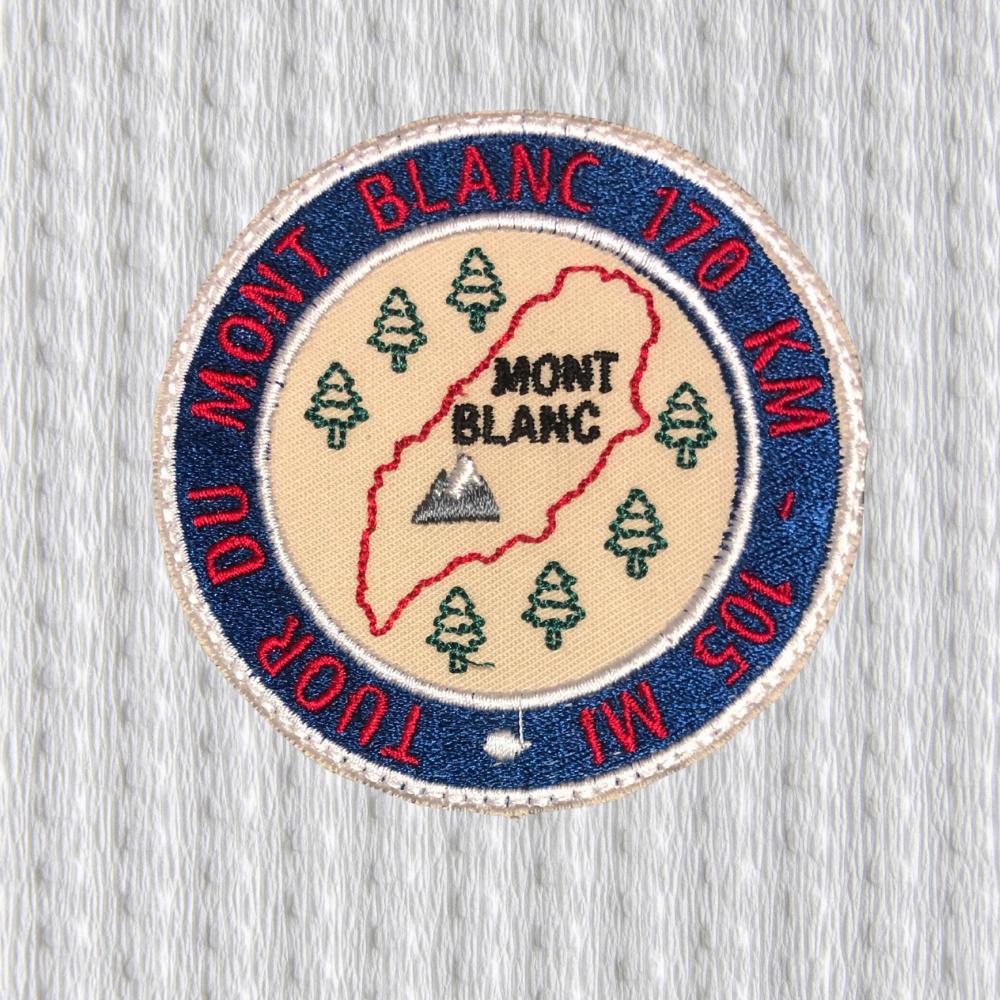 Tour du Mont Blanc Embroidered Patch – Circular Hiking Badge, Mont Blanc Trail Souvenir, Alpine Adventure Patch