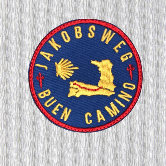 Jakobsweg Patch – Camino de Santiago Embroidered Patch – Buen Camino – Pilger Abzeichen – Hiking Backpack Badge