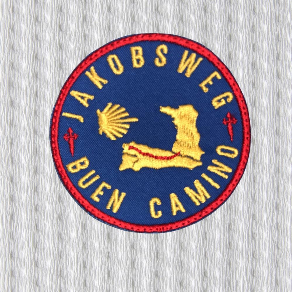 Jakobsweg Patch – Camino de Santiago Embroidered Patch – Buen Camino – Pilger Abzeichen – Hiking Backpack Badge