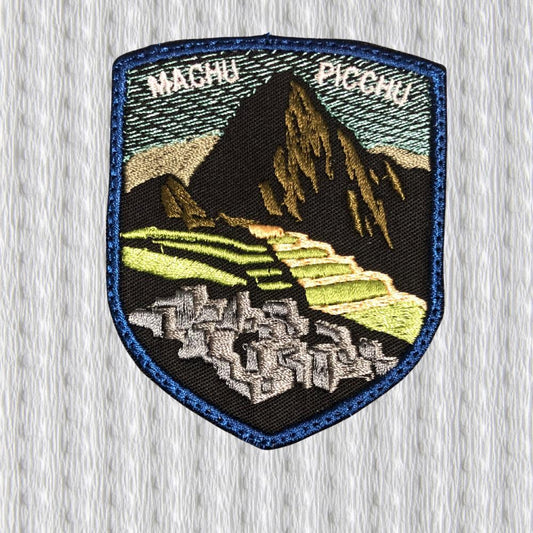 Machu Picchu Patch – Peru Hiking Embroidered Badge | Andes Mountains Adventure Patch