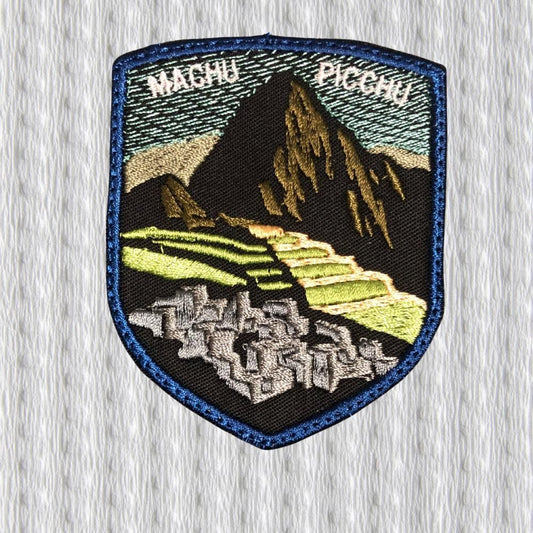 Machu Picchu Patch – Peru Hiking Embroidered Badge | Andes Mountains Adventure Patch