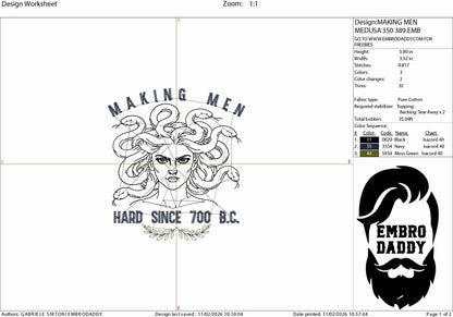 Machine Embroidery files, making men hard since 700 BC, Political, Empowerment Feminist, Social Justice, Human Rights, PES, dst, hus & more