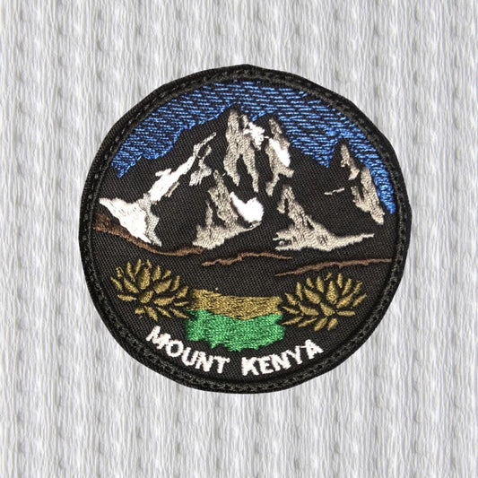 Mount Kenya Patch – Embroidered Mountain Badge – Kenya Hiking Souvenir – Batian Nelion Peaks – African Mountaineering Patch – Climber Gift