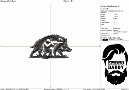 Machine Embroidery files, boar, hog, hunter, PES, DST, xxx, hus and more