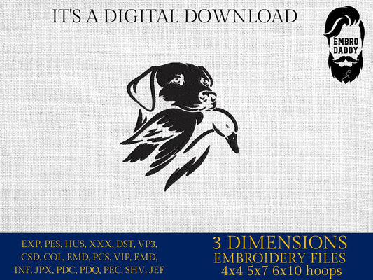 Machine Embroidery files, Duck Hunting, bloodhound, Hunting Season, PES, xxx, hus, dst & more