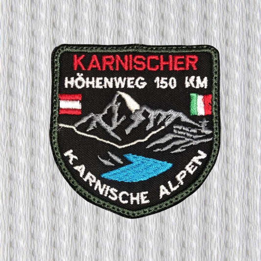 Karnischer Höhenweg Patch 150 KM – Karnische Alpen Hiking Badge – Austria Italy Trail Souvenir – Alpen Trekking Patch