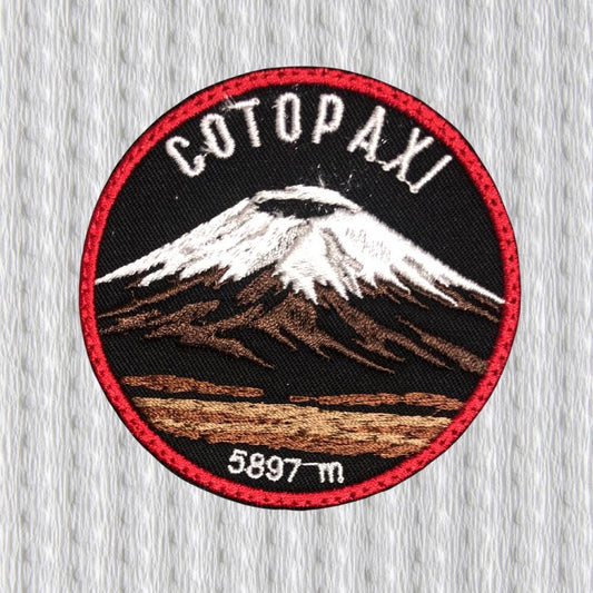 Cotopaxi Patch – Ecuador Volcano Embroidered Patch – Andes Mountain Patch – 5897 m Summit – Hiking Climbing Badge – Adventure Patch