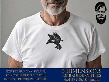 Machine Embroidery files, Duck Hunting, Hunting Season, PES, xxx, hus, dst & more