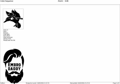 Machine Embroidery files, Duck Hunting, Hunting Season, PES, xxx, hus, dst & more