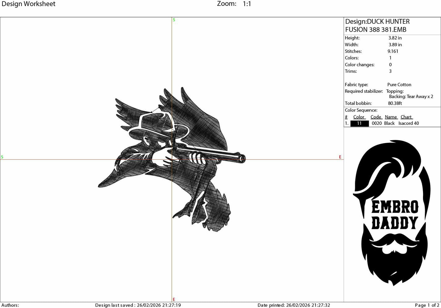Machine Embroidery files, Duck Hunting, Hunting Season, PES, xxx, hus, dst & more