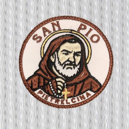 San Pio of Pietrelcina Patch – Padre Pio Embroidered Patch – Catholic Saint Patch – Religious Patch – Christian Embroidery Patch