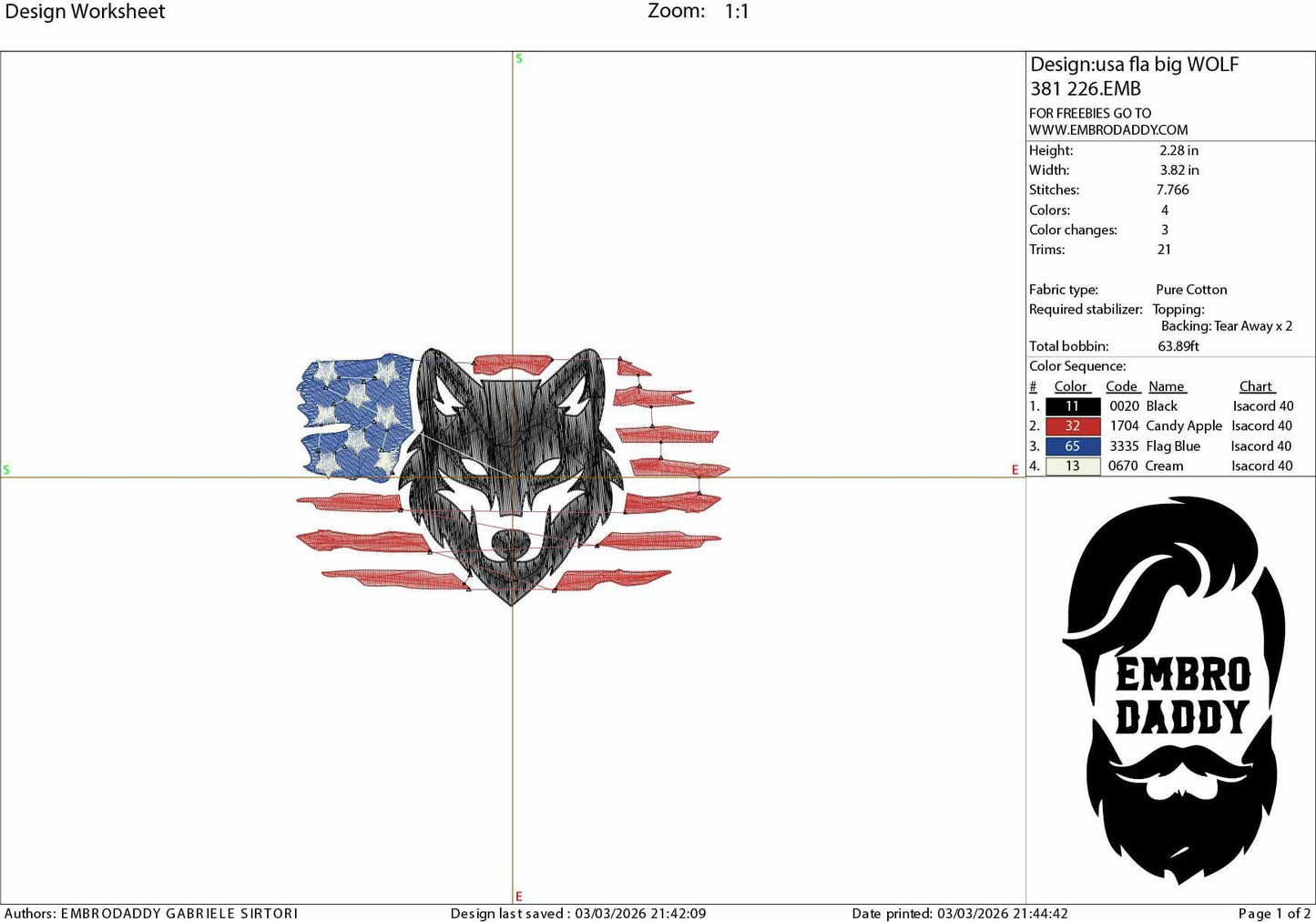 Machine Embroidery files, USA flag, wolf head, patriotic, PES, dst, xxx hus & more