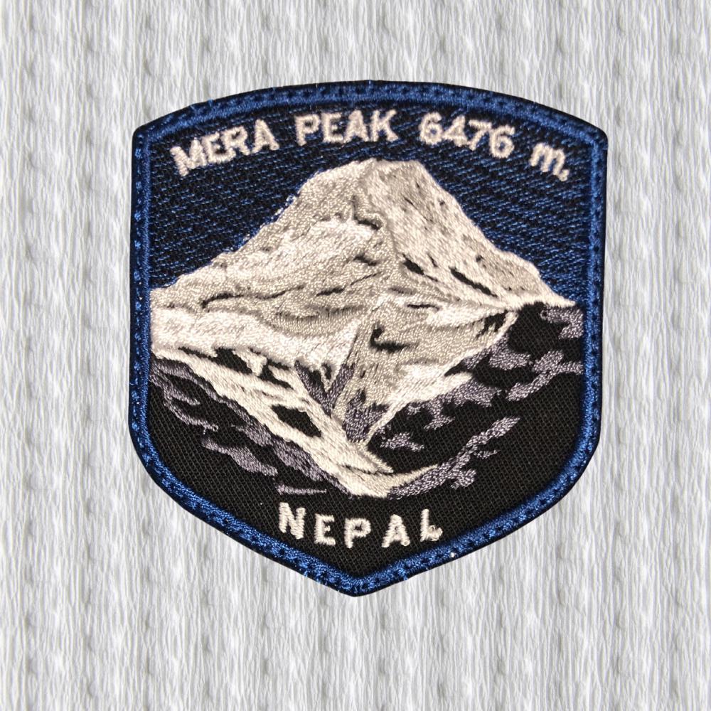 Mera Peak 6476m Patch – Nepal Himalayan Embroidered Badge – Mera Peak Climbing Souvenir – 6000m Expedition Patch – Trekking Gift