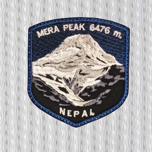 Mera Peak 6476m Patch – Nepal Himalayan Embroidered Badge – Mera Peak Climbing Souvenir – 6000m Expedition Patch – Trekking Gift