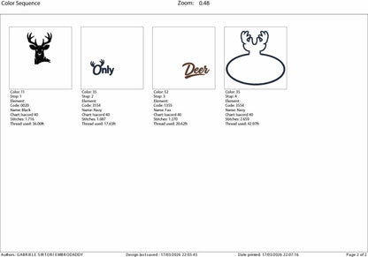 Machine Embroidery files, funny deer, hunter, hunting, PES, DST, xxx, hus and more