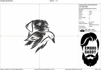 Machine Embroidery files, Duck Hunting, bloodhound, Hunting Season, PES, xxx, hus, dst & more