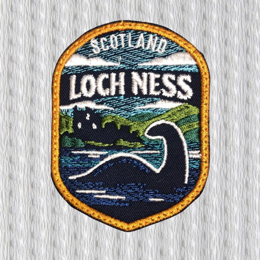 Loch Ness Patch Scotland, Nessie Patch, Schottland Aufnäher, Écusson Écosse, Scottish Lake Souvenir Patch, Travel Badge