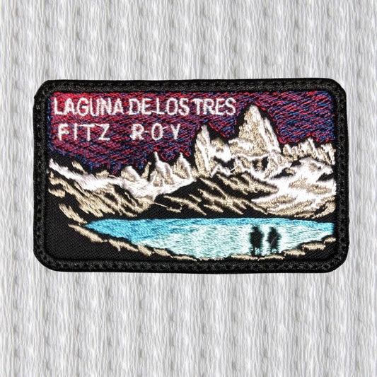 Laguna de los Tres Fitz Roy Patch – Patagonia Hiking Patch – Mount Fitz Roy Embroidered Badge – El Chaltén Trekking Souvenir