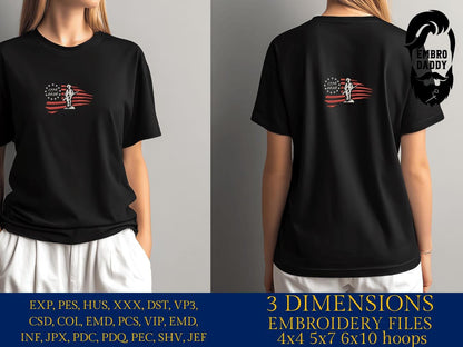 Machine Embroidery files, USA flag, Minuteman, 1776 - 2026, 250th adniversary, PES, xxx, dst, hus & more