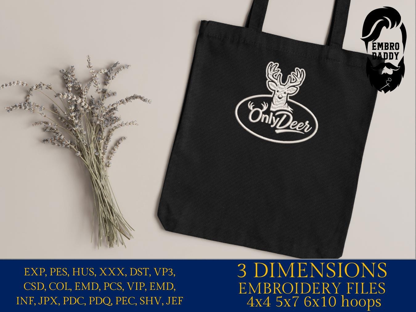 Machine Embroidery files, funny deer, hunter, hunting, PES, DST, xxx, hus and more