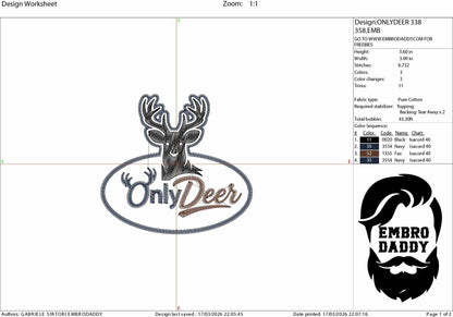 Machine Embroidery files, funny deer, hunter, hunting, PES, DST, xxx, hus and more