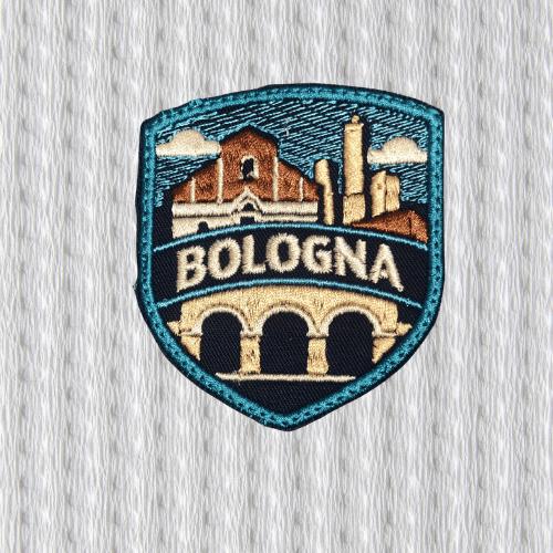 Bologna Italy Patch, Bologna Souvenir Patch, Italy Travel Patch, Embroidered Bologna Badge, Italian City Patch, Portico Patch