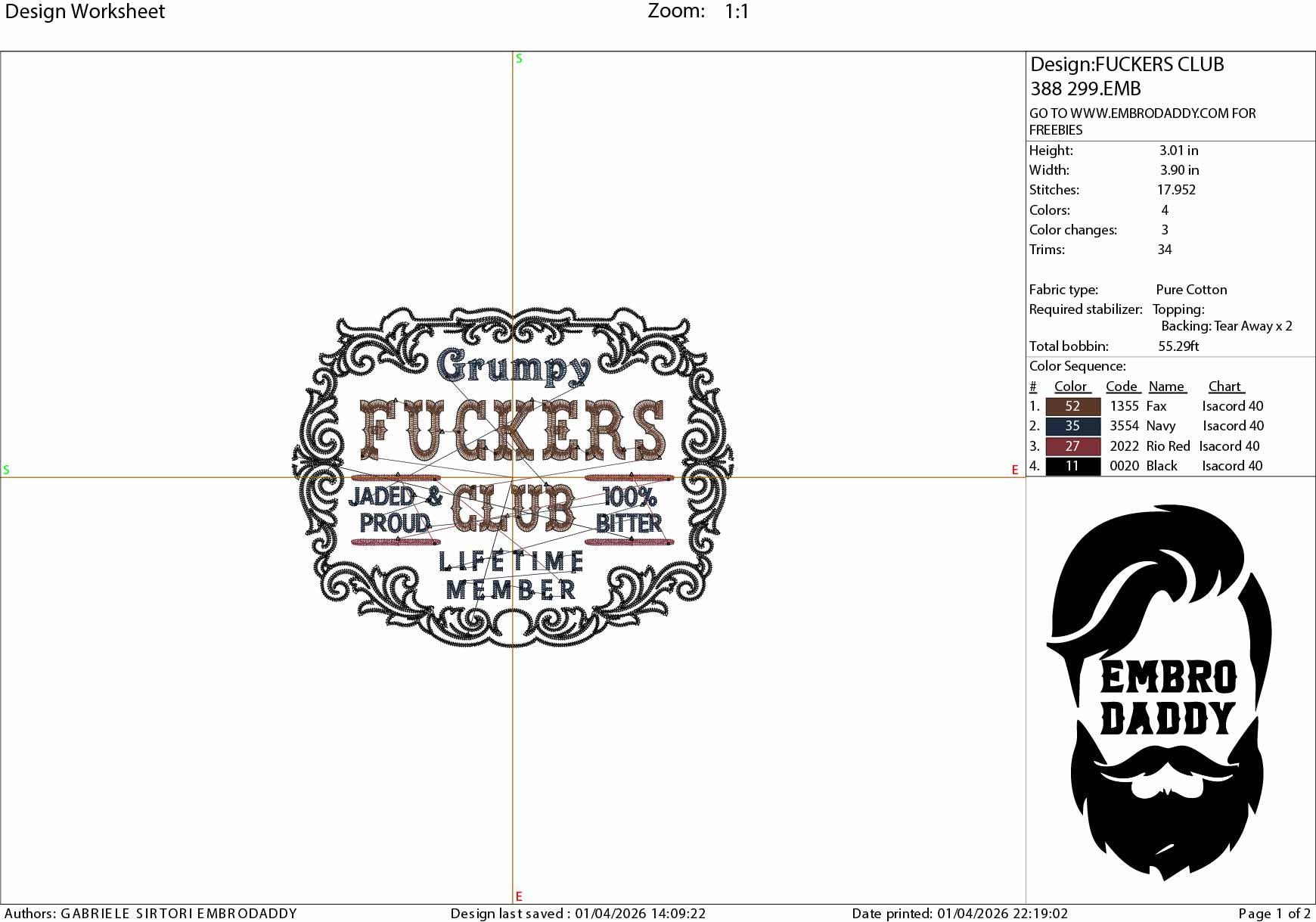 Machine Embroidery files, Grumpy Fuckers Club, Sarcastic, Adult, Humor, Snarky, Trendy funny, PES, xxx, hus & more