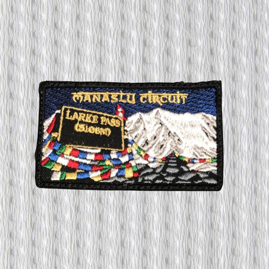 Manaslu Circuit Patch – Larke Pass 5106m – Nepal Trek Embroidered Patch – Hiking Souvenir – Mountain Badge – Backpack Patch
