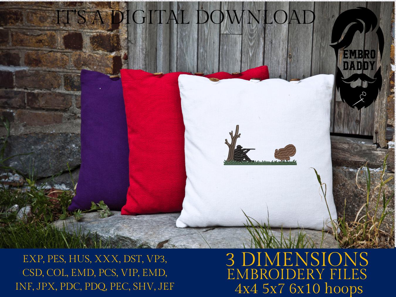 Machine Embroidery files, Turkey hunter, PES, DST, xxx, hus and more