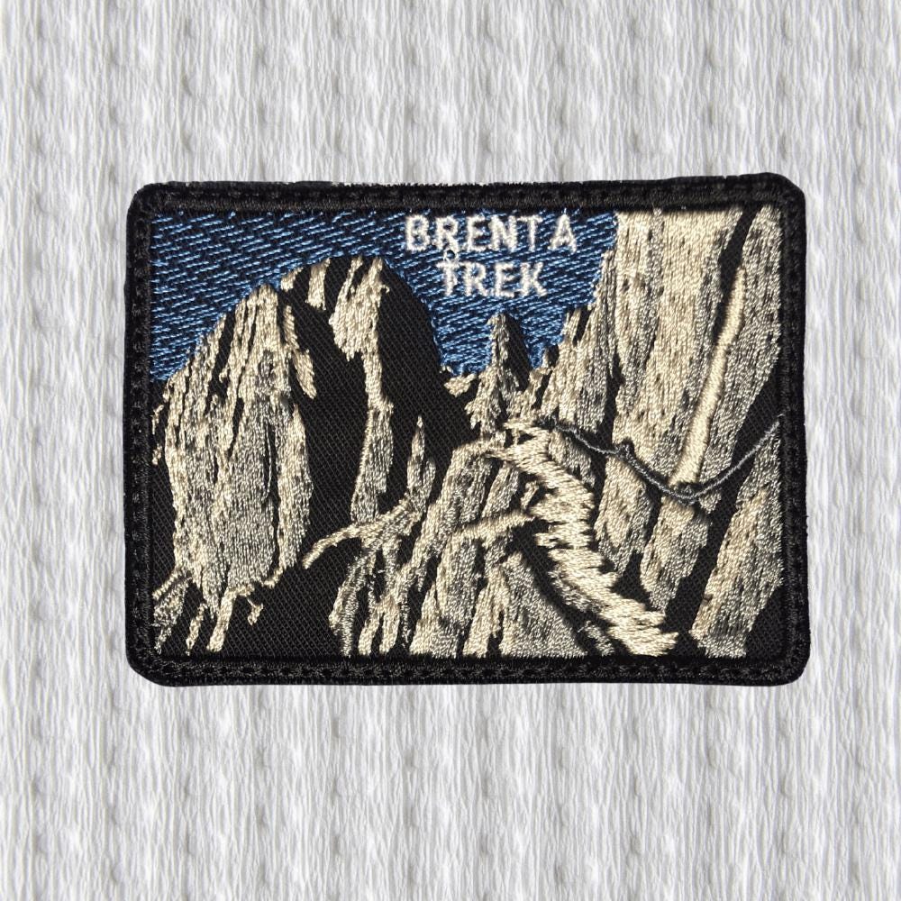Brenta Trek Patch, Via delle Bocchette Embroidered Badge, Dolomiti di Brenta Hiking Patch, Italian Dolomites Trek Souvenir
