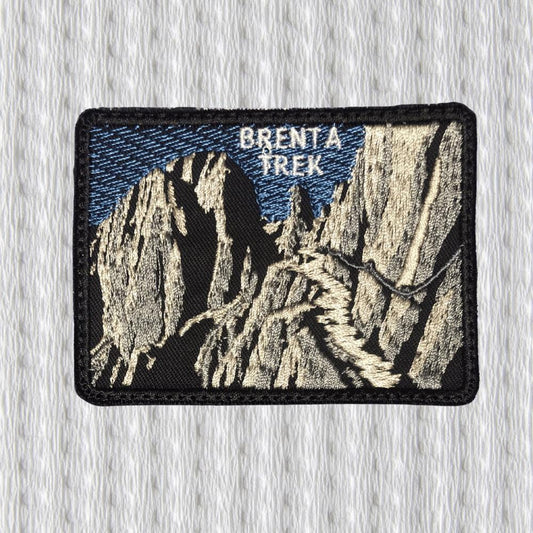 Brenta Trek Patch, Via delle Bocchette Embroidered Badge, Dolomiti di Brenta Hiking Patch, Italian Dolomites Trek Souvenir
