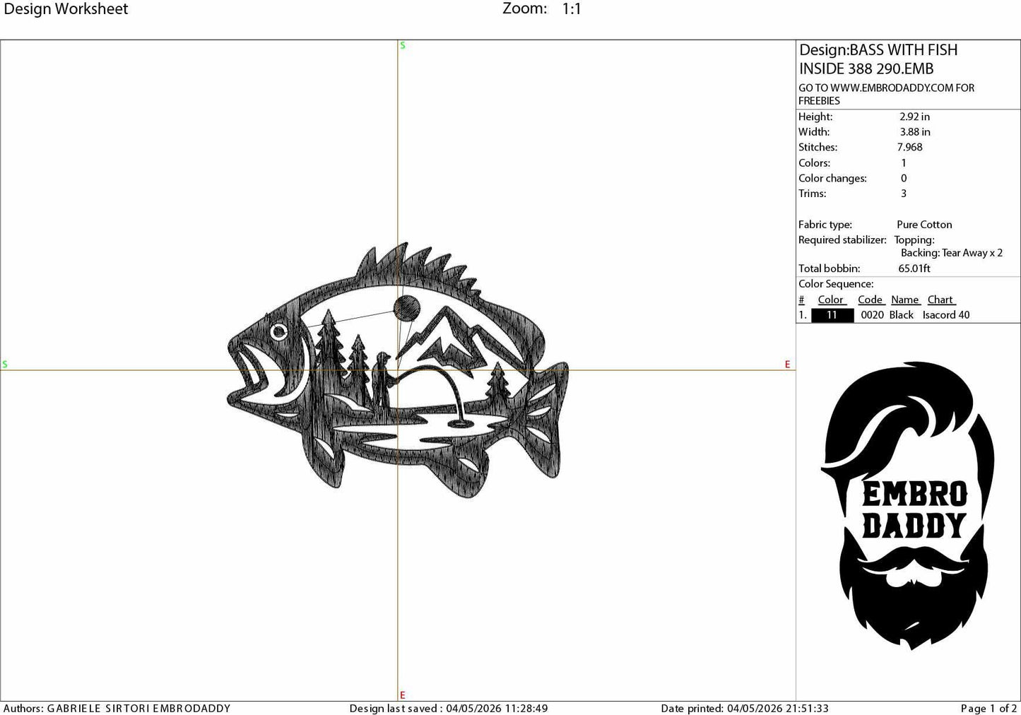 Machine Embroidery files, Bass Fishing, mountains, river, fisher, Fisherman, PES, DST, hus & more