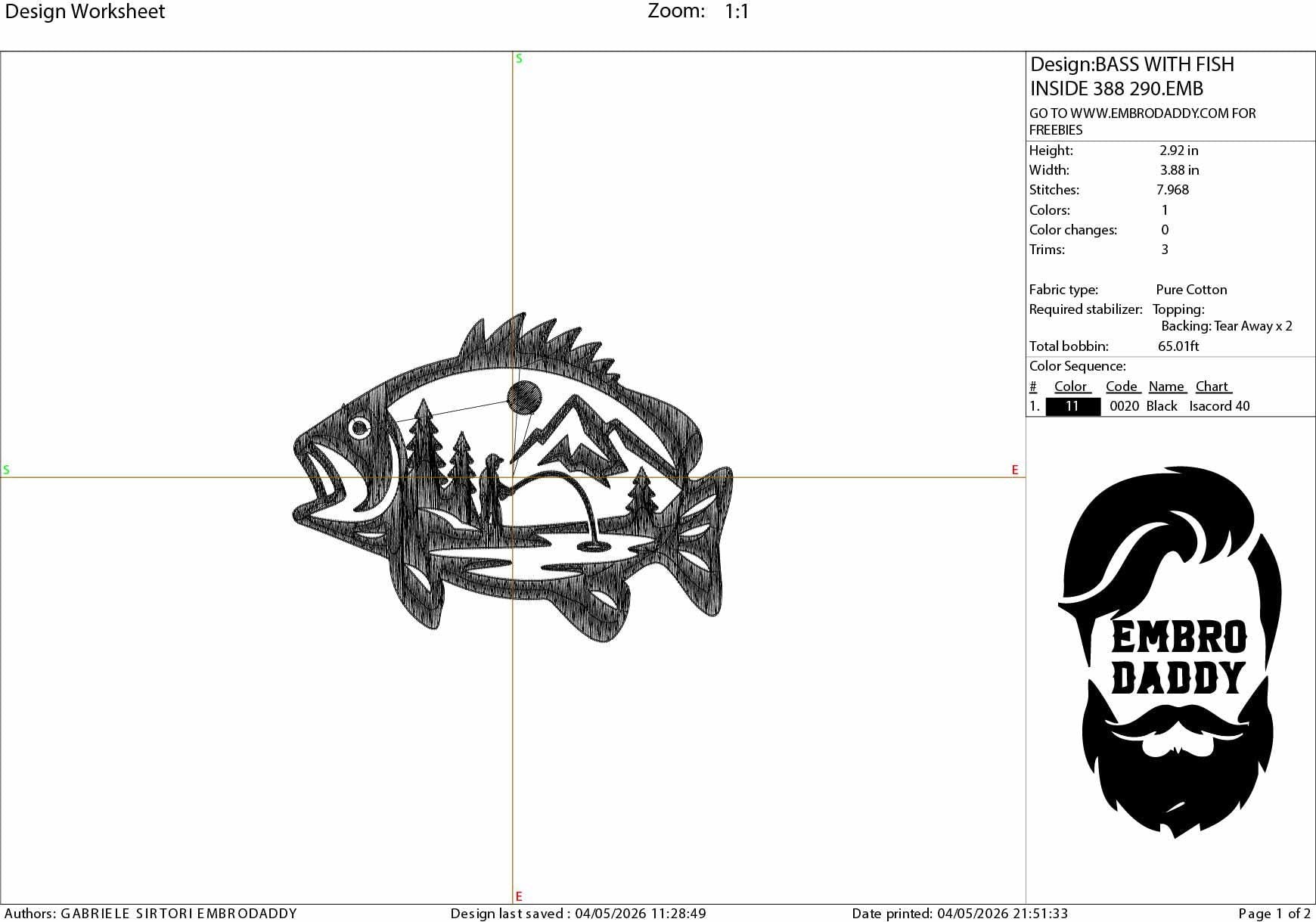 Machine Embroidery files, Bass Fishing, mountains, river, fisher, Fisherman, PES, DST, hus & more