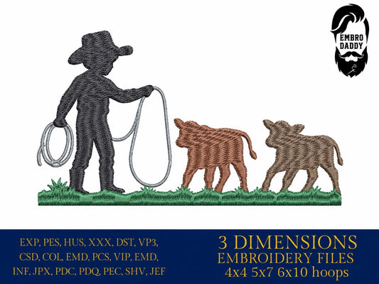 Machine Embroidery files, rider, Western, cowboy kneeling cross, Cowboy Life, Country, PES, DST, xxx, hus & more