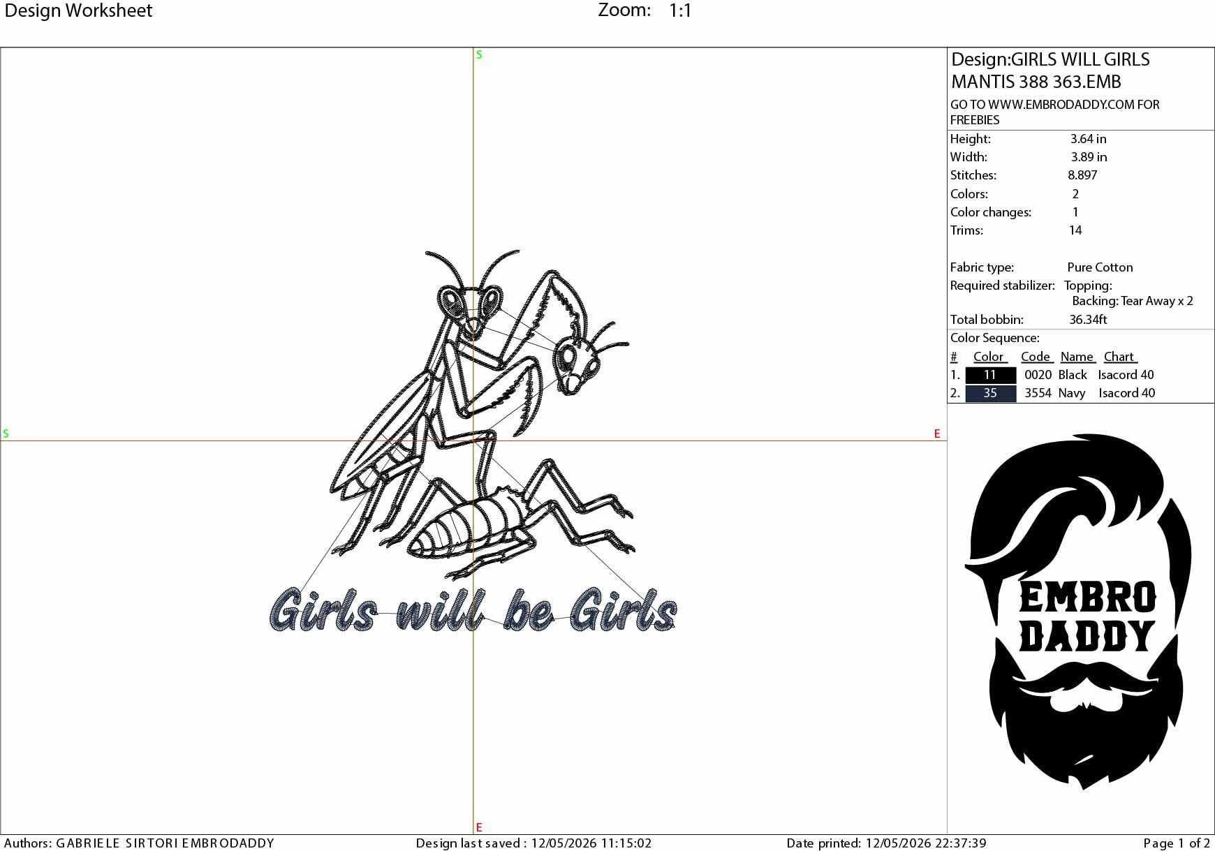 Machine Embroidery, Girls Will Be Girls Witch, Funny, mantis, dark humor, PES, DST, xxx, hus and more