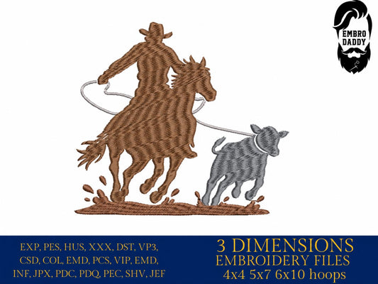 Machine Embroidery files, rider, Western, cowboy lasso, Cowboy Life, Country, PES, DST, xxx, hus & more