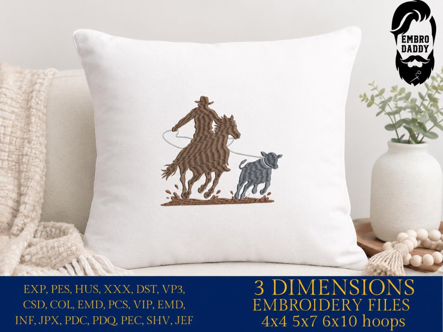 Machine Embroidery files, rider, Western, cowboy lasso, Cowboy Life, Country, PES, DST, xxx, hus & more