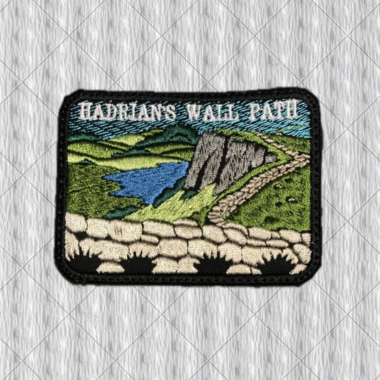 Hadrian’s Wall Path Patch, England Hiking Trail Badge, Roman Wall Walking Route Embroidered Patch, Northumberland Travel Souvenir