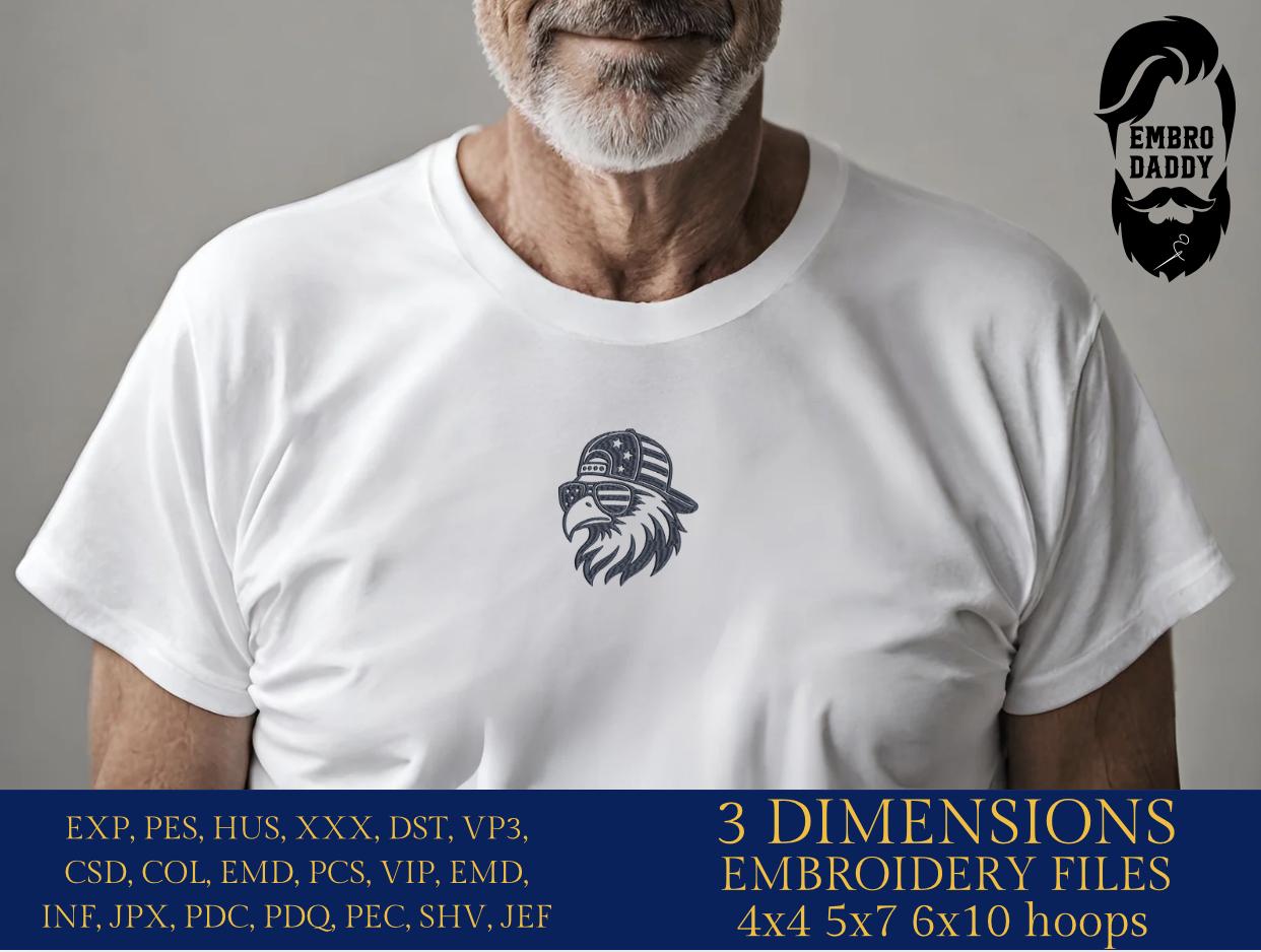 Machine Embroidery files, USA flag, freedom eagle, PES, xxx, dst, hus & more