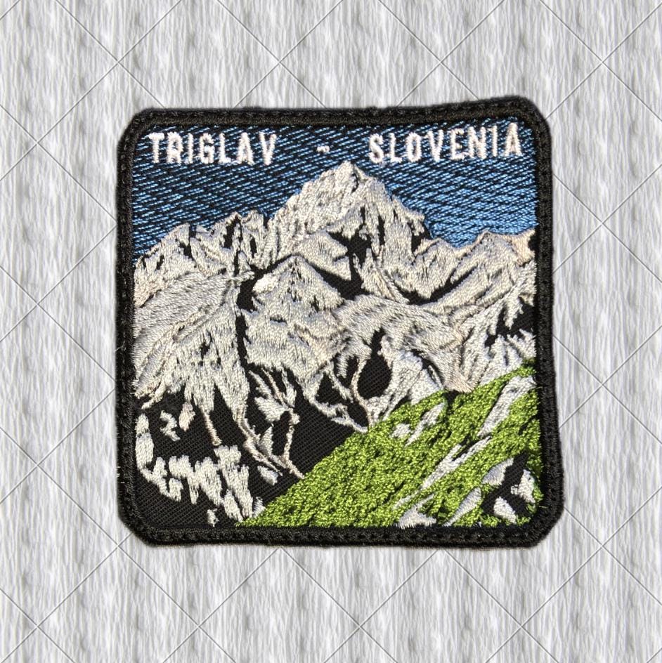 Triglav Slovenia Embroidered Patch, Julian Alps Hiking Badge, Triglav National Park Mountain Souvenir, Iron On Sew On Patch