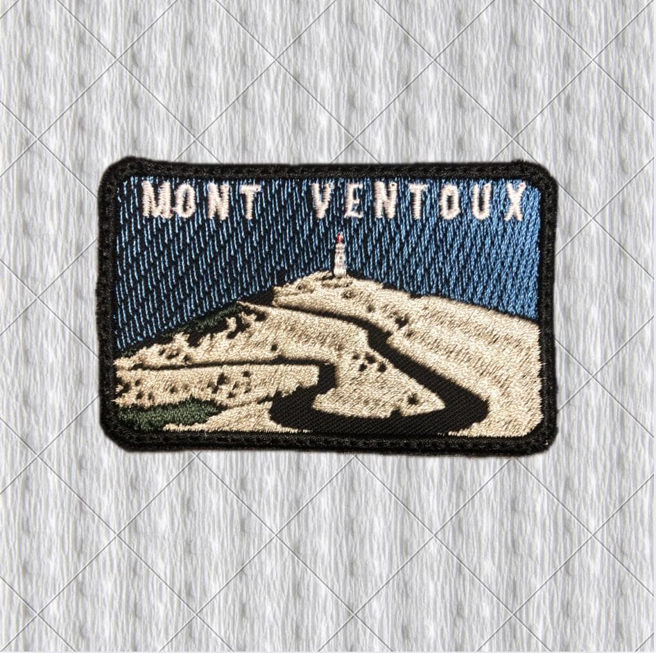 Mont Ventoux Patch – France Mountain Road Embroidered Patch – Provence Cycling Travel Badge – French Alps Souvenir Patch